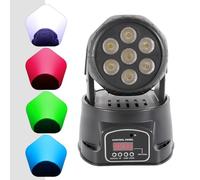 Lámpara de escenario ERnonde Moving Head MultiEffect Party DJ, 7 x 10 W 4 en 1 perlas LED RGBW DMX512 Moving Heads luces y focos para fiestas de cumpleaños, bares, salas de baile, KTV