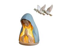 Lámpara de escritorio compacta y agradable a la vista con brillo suave y estatua elegante con luz nocturna de Nuestra Señora del Rosario