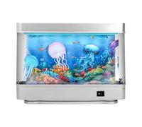 Lámpara de escritorio con forma de medusas flotantes, USB, para decoración del hogar, dormitorio, acuarios de simulación