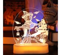 Lámpara de escritorio con luces nocturnas de ilusión 3D de Halloween, para Halloween Par