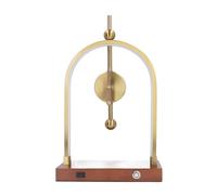 Lámpara de Escritorio con Reloj, Lámpara de Escritorio LED, Reloj Silencioso con Cargador, Iluminación Ajustable Moderna para Estudio de Dormitorio (Enchufe de la UE)
