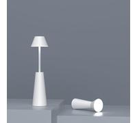 Lámpara de escritorio con soporte de carga de 5V 0.8A y tiempo de funcionamiento extendido para acampar y necesidades de iluminación nocturna en el hogar (blanco)