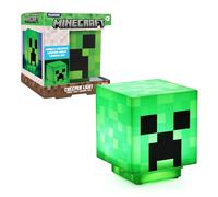 Lámpara de Escritorio Creeper Minecraft - Lámpara Oficial con Sonidos, Luz Nocturna para Niños