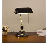 Lámpara De Escritorio De Banquero Clásica Con Interruptor De Tiro, Lámpara De Notario De Oficina Antigua Negra, Decoración De Escritorio, Lámpara De Mesa De Lectura De Estudio