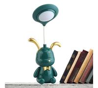 Lámpara de escritorio de conejo | Lámpara pequeña plegable moderna, bonita luz nocturna, lámpara recargable por USB, lámpara LED que funciona con pilas para mesita de noche, dormitorio, habitación de