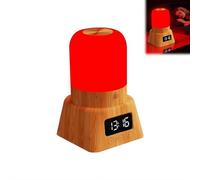 Lámpara de escritorio de luz roja para terapia de sueño, luz nocturna roja con longitud de onda de 670 nm, control remoto táctil para dormitorio, guardería, lectura