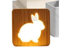 Lámpara de escritorio de madera, 3 niveles, decoración LED USB de madera, luces nocturnas, para dormitorio, baño, hogar, mesita de noche, escritorio, pasillo, inodoro, jardín de infantes, uso