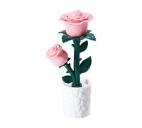 ＡＷＨＡＯ Lámpara de Escritorio Decorativa en Forma de Flor, Color Cálido, Bloques de Construcción, para Salón, Mobiliario O Decoración de Interiores, Rosa