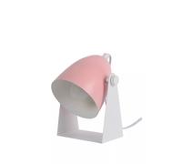 Lámpara De Escritorio Flexible De Metal Blanca Y Rosa 20,5 Cm E14 Oficina