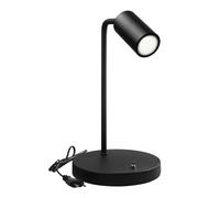 Lámpara de escritorio GU10 Maclean negra compacta con interruptor MCE370 B