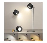 Lámpara de escritorio LED, Coollamp de mesa para cuidar los ojos, lámpara de noche regulable con 3 modos de iluminación y 3 niveles de brillo, control táctil, la lectura, el trabajo de estudio