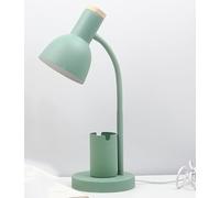 Lámpara De Escritorio LED, Lámpara De Escritorio De Estudio con Soporte para Bolígrafo Y Soporte para Teléfono Móvil, Lámpara De Lectura De Escritorio para Estudio Y Dormitorio (Color : Green)