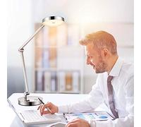 Lámpara de Escritorio LED, lámparas de Mesa Que cuidan los Ojos, lámpara de Oficina Regulable con Control táctil, 12 W, 800 LM, lámpara de Escritorio de Lectura de 3000 k para Sala de