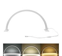 Lámpara de Escritorio para Uñas con Luz de Media Luna, Luz LED de Escritorio de 28 Pulgadas y 35 W con 430 Cuentas LED, Regulable 3000 K-6000 K, Brillo y Temperatura de Color