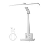 Lámpara de Escritorio Pequeña | Ajustable y Protección Ocular | Luz LED de escritorio | Plegable, de larga duración, para mesilla, dormitorio, estudio, escuela, lectura, trabajo, escritura y tocador