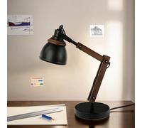 Lámpara de Escritorio Retro Metal Madera E14 Tischleuchte Trabajo Aprender Noé
