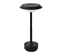 Lámpara de escritorio táctil, lámpara vintage, 11,42 x 5,31 x 5,51 pulgadas, recargable, estilo retro, estilo de Ufo, ajuste brillante, modos, Black Gold Gunmetal Options, for Bedside Shelf