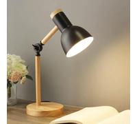 BEL AIR HOME - Lámpara Flexo de Escritorio TEACHER 1xE-27 - Madera y Metal - Diseño Moderno y Elegante para Oficinas y Escritorios de Casa - Altura de 47cm (No Incluye Bombilla) (MORADO)