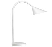 Lampara de escritorio unilux sol led 4w brazo flexible abs y metal blanco base 14 cm diametro