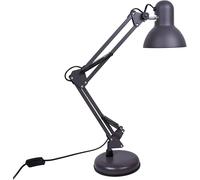 BEL AIR HOME - Lámpara de Escritorio LED Vintage Retro Articulada | Flexo Antigona Ajustable para Estudio y Lectura | Iluminación E27, Negro, Metal