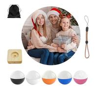 Lámpara de esfera de memoria, lámpara de orbe de memoria, videos y fotos personalizables, bola de cristal de video 3D, esfera iluminada personalizada con pantalla digital para aniversario, cumpleaños