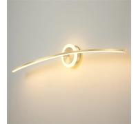 Lámpara de espejo de hierro de tira larga, moderna lámpara de tocador lineal, 3 colores, luz LED regulable para maquillaje, para baño, dormitorio, bar, cuarto de lavado (luz blanca, 100 cm/39,37 pulga