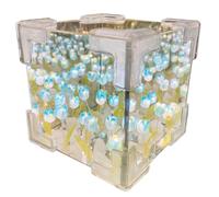 Lámpara de espejo de tulipán 1 conjunto lindo cubo de cubo Noche de tulipán DIY Tulip Mirror Night Light 4x4in Tulip Lamp Diy 2 en 1 Infinita Romántica Noche de flores decorativas Luz para regal