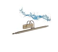 Lámpara de Espejo Vintage Ajustable de Metal acrílico LED de Pared para baño, Dormitorio y tocador, 76 cm, 14 W, Elegante Acabado en Bronce, decoración del hogar.