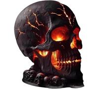 Lámpara de esqueleto - Llama Calavera Decoración Lámpara de Mesa - Decoración para Mesa Jardín Fiesta Chimenea Terrazas Decoración