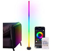 Lámpara De Esquina - Iluminación Ambiental RGB Con Mando A Distancia Por App | Lámpara LED Musical Con Captación De Sonido Y Sincronización | Diseño De Ensamblaje Colorido, Para Sala De Estar, Dormito