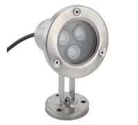 Lámpara de estanque, lámpara de fuente LED de 3 W de acero inoxidable, impermeable IP68, proyector sumergible de ahorro de energía para fuente, piscina submarina (blanco cálido)