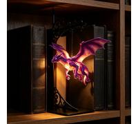 Lámpara De Estantería Mágica Dragón Flotante, Luz De Estantería Dragón | Lámparas Nocturnas LED Cálidas Dragón, Linterna Colgante Miniatura Rincón Lectura Estanterías, Linterna Dragón Estantería