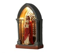 Lámpara de estatua de la Virgen María para altar del hogar, luz nocturna religiosa católica para esquina de oración, regalos espirituales para mujeres cristianas, luz devocional de la madre bendita