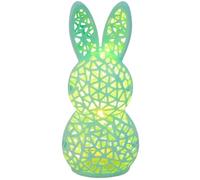 Lámpara De Estatuilla De Conejito Ahuecada De Pascua, Lámpara De Estatuilla De Conejito Ahuecada Impresa En 3D Estatuilla De Conejito Ahuecada for Primavera Y Hogar Reutilizable(Green)