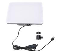 Lámpara de estudio LED de panel bicolor con temperatura de color regulable, compatible con trípode, iluminación suave, diseño compacto,