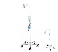 Lámpara de Examen Ginecológico LED de 21 W, Lámpara de Exploración Médica Led con Cuello de Cisne Flexible, Base con Ruedas Tipo Soporte de Piso