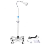 Lámpara de examen móvil, altura ajustable, lámpara de pie Dental Mobile Led con 4 ruedas universales 2 con frenos, giratorio 360°, lámpara de investigación para ambulancias, ginecología, salones de