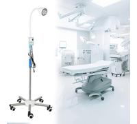 Lámpara de Exploración LED, Lámpara Quirúrgica Giratoria de 360° Sin Sombras con Altura Ajustable y Ruedas para Hospitales, Clínicas y Clínicas Veterinarias