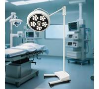 Lámpara de Exploración Quirúrgica LED, Lámpara de Pie Móvil de Cuatro Ruedas con ángulo y Brillo Ajustables para Hospitales, Clínicas, Hospitales Veterinarios