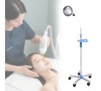 Lámpara de Exploración Quirúrgica Móvil con Altura Ajustable, Lámpara Sin Sombras de Pie Giratoria de 360° para Clínicas, Ambulatorios y Hospitales Veterinarios