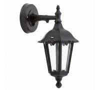Lámpara De Exterior Negra IP44 De Aluminio Rústica E27 Para Pared Casa Jardín