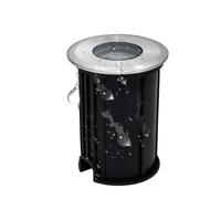 Lámpara de exterior para paisajismo, luces jardín acero inoxidable, luz subacuática para estanque bajo voltaje 12 V CA, foco empotrado con ángulo haz 30°, resistente al agua IP68(Blue Light,3w-75mm)