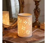 Lámpara De Fagancia Eléctrica,8x8x12CM Quemador De Perfume,Quemador Eléctrico De Cera para Derretir,Lámpara De Aceite Aromático para Sala De Estar,Dormitorio,Oficina,Baño,Decoración del Hogar