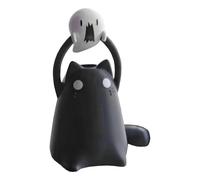 Lámpara de fantasma de gato gordito, luces espeluznantes de Halloween, decoración de calabaza de gato de 265 g para arte moderno, suministros profesionales para el hogar, kit de reparación diaria