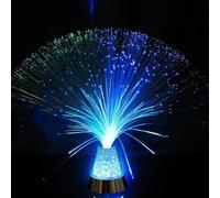 Lámpara de fibra óptica, lámpara de fibra óptica con cristales que cambian de color, luz LED de glaciar, luz nocturna para cumpleaños, Navidad, Halloween, día de San Valentín, boda, cena, fiesta,