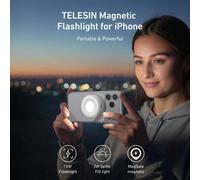 Lámpara de flash y anillo magnético Telesin MagSafe - Titanio