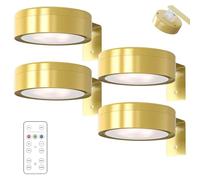 Lámpara de fotos inalámbrica, 4 unidades de luces de imagen para pared con 3 temperaturas de color, luz de imagen con mando a distancia, iluminación de imagen, iluminación de pared, inalámbrica