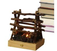 Lámpara de fuego, troncos de chimenea LED - Control táctil de luz nocturna de fuego falso, 3 modos ajustables - Pretend Campfire 3D LED falso fogón lámpara de leña para Bar hogar centro de mesa, decor