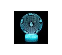 Lámpara de fútbol fantasma 3D Real Madrid, lámpara de mesa táctil LED de 7 colores, lámpara de noche