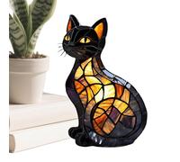 Lámpara De Gato | Lámpara De Mesilla Con Forma De Gato LED,Escultura Resina Decoración Hogar Misteriosa Para Estante Interior Dormitorio Apartamento Mesilla Noche - Para Dormitorio Sala Oficina Aparta
